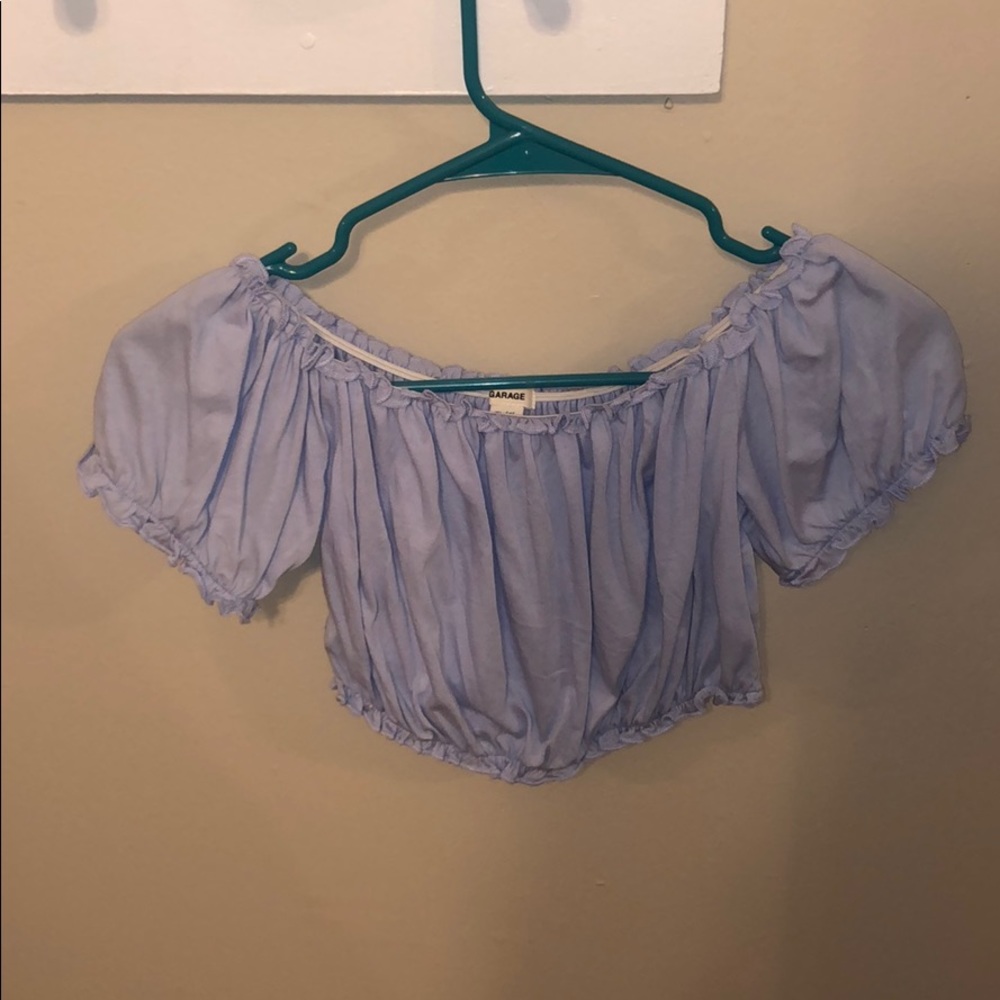 Cute Frilly Lavender Crop Top From Garage